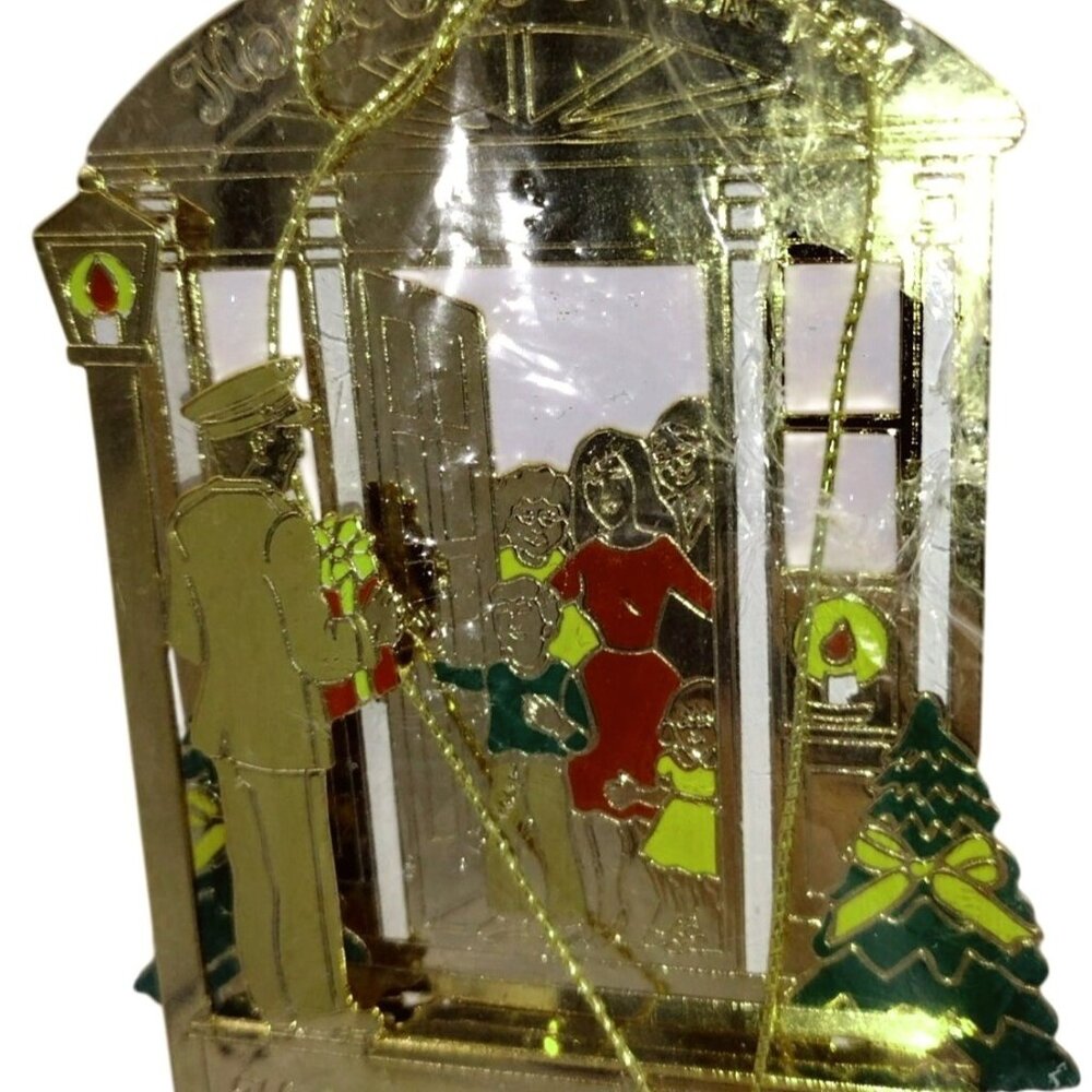 Metal Ornament Home for Christmas Vintage 1991 Crystal Cathedral Ministries